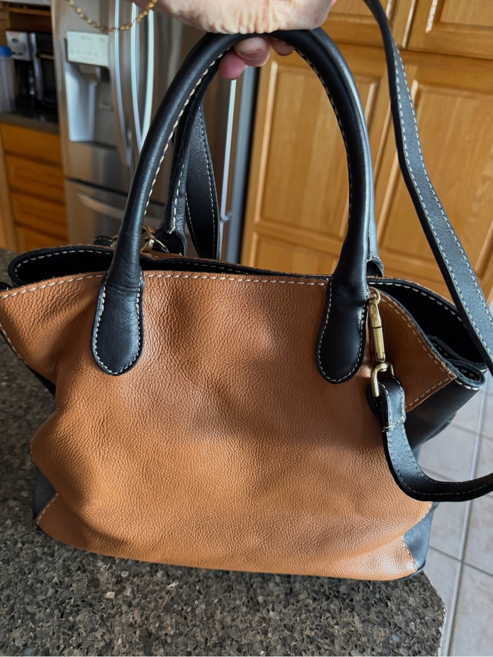 Beautiful Roots Leather Tote bag Satchel As New